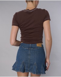 Love and Nostalgia - Paris Mini Skirt Jaded Wash