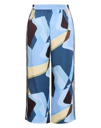 City Chic - Plus size Amaya Abstract Print Wide Leg Pant - blue