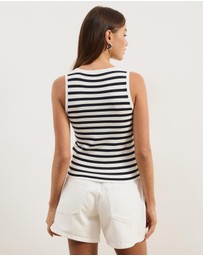 Atmos&Here - Kennedi Stripe Knit Tank