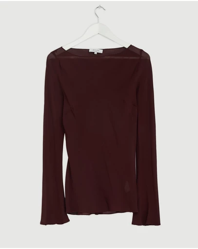 Revibe - Repaired Minima Esenciales Olen Sheer Layered Top - AU 14