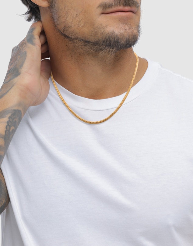 Kuzzoi - ICONIC EXCLUSIVE - Classic Snake Chain Necklace in Gold-Plated 925 Sterling Silver