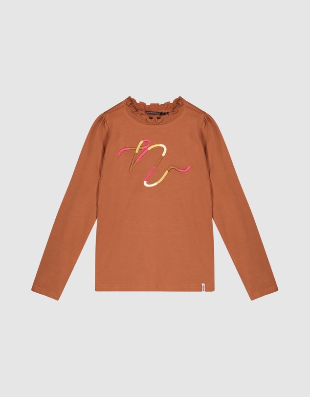NONO - Kilias Organic Top with Colourful Embroidery - Kids-Teens