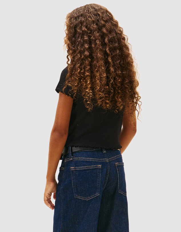 Tommy Hilfiger - Ruffle Ribbed Top - Teens