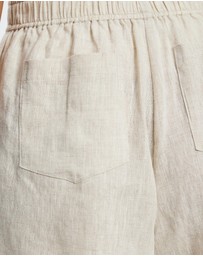 White By FTL - Rhonda Linen Shorts