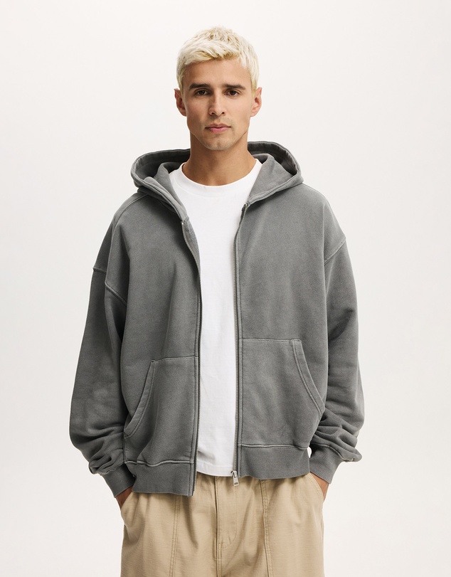 Cotton On - Cropped Zip Up Hoodie