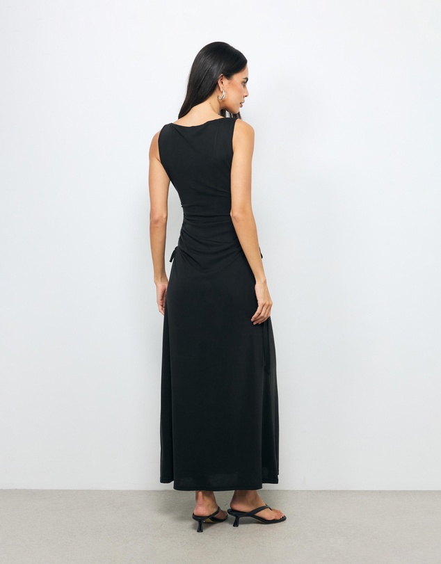 AERE - Nora Ruched Jersey Midi Dress