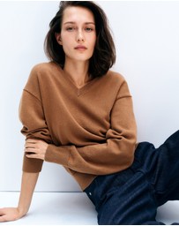 ARKET - Cotton-Wool V-Neck Jumper