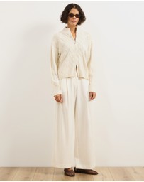 Atmos&Here - Evie Two-Way Zip Cable Knit Cardigan