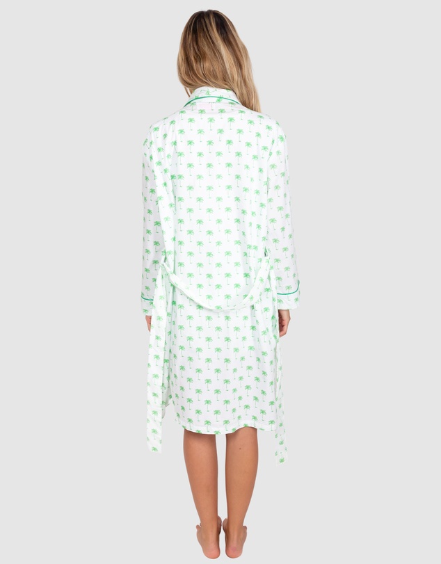 Sant And Abel - Women's Green Palm Tree Robe