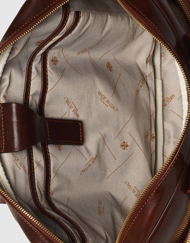 Republic of Florence - Pretoria Brown Leather Laptop Briefcase