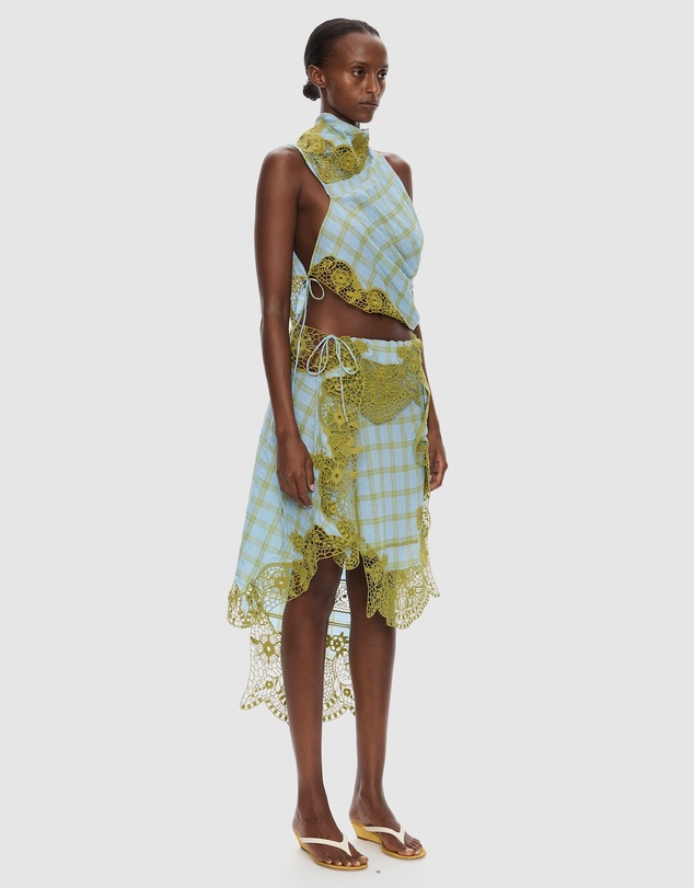 Christopher Esber - Embroidered Handkerchief Envelope Scarf Top