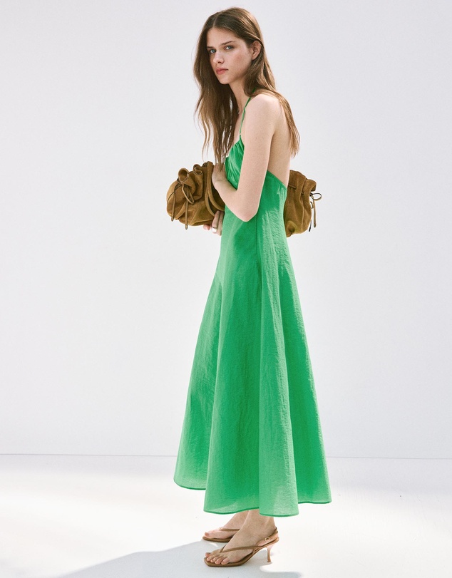 M.N.G - Halter-Neck Dress with Ruffle Details