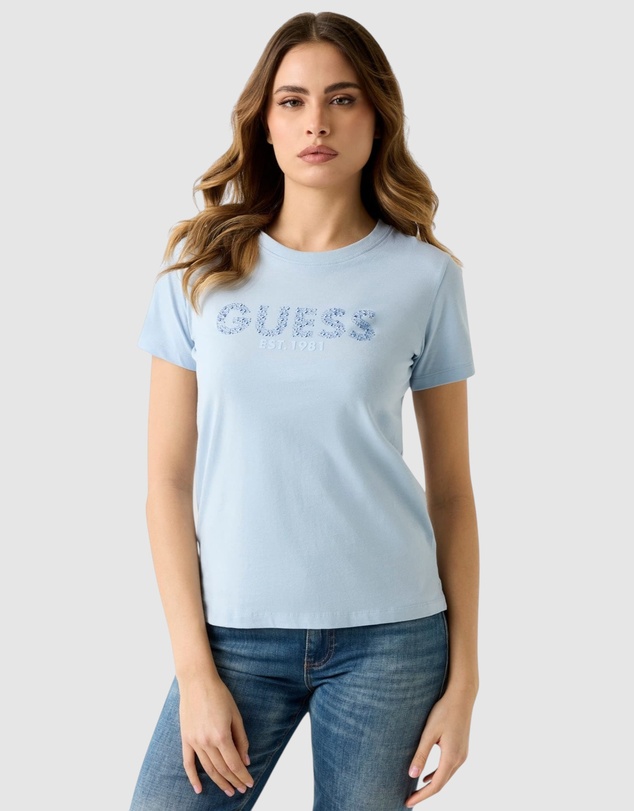 GUESS - Short Sleeve Studs Script T-Shirt