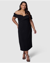Pink Dusk by Curve Project - Dark Desires Midi Dress