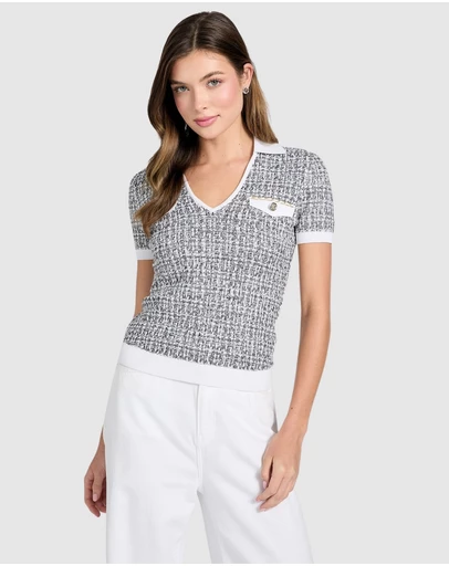 GUESS - Tweed Annabelle Sweater Top