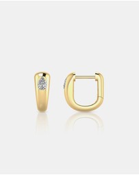 Zoe Olivia - 9K Gold Pear Lab Grown Diamond Huggie Earrings