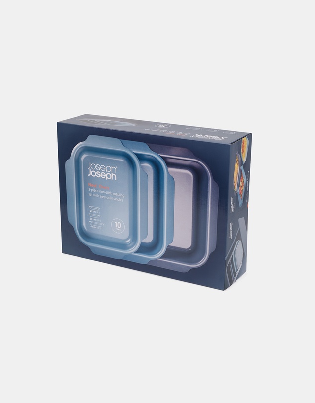 Joseph Joseph - Nest™ Oven Set of 3 Stackable Non-Stick Roasting Trays with Easy-Pull Handles