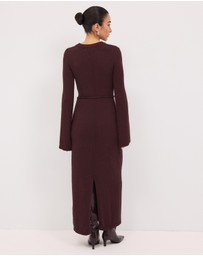 Calli - Iris Long Sleeve Knitted Maxi Dress