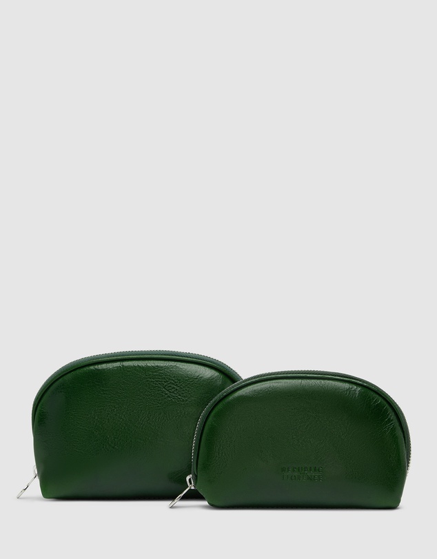 Republic of Florence - Duo Green Leather Pouch Set