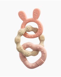 Playground - Silicone Bunny Teether - Pink
