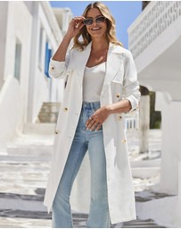 Sosandar - Longline Belted Trench Coat