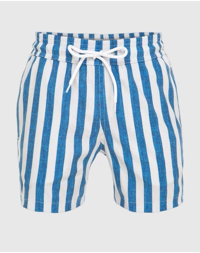 Tolu Australia - Boys Swim Shorts With Blue Stripes