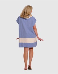 Tolu Australia - Adult Hooded Beach Towel in King Blue – Quick-Dry Swim Poncho for Swimming & Surfing