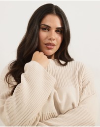 Atmos&Here Curvy - Irena Rib Knit Jumper