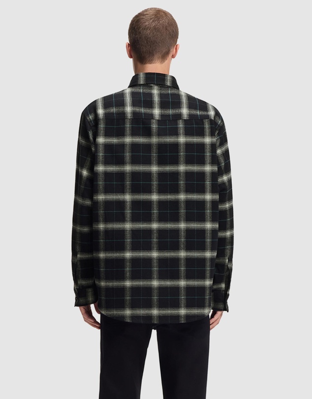 HUGO - Oversized-Fit Overshirt in Checked Cotton Twill