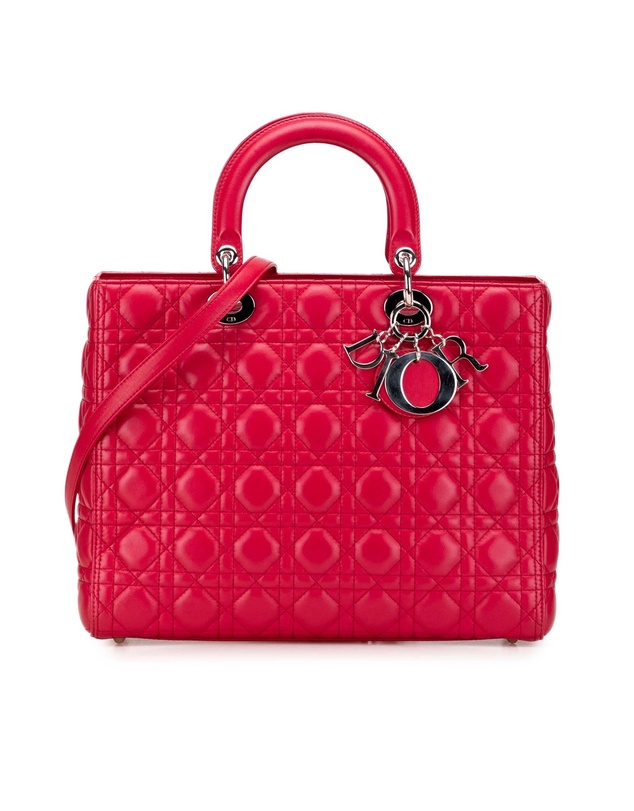 Pre-Loved by Azura Reborn - Pre-Loved Large Lambskin Cannage Lady Dior
