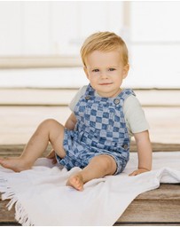 Bebe by Minihaha - The Waterhole Check Denim Overall