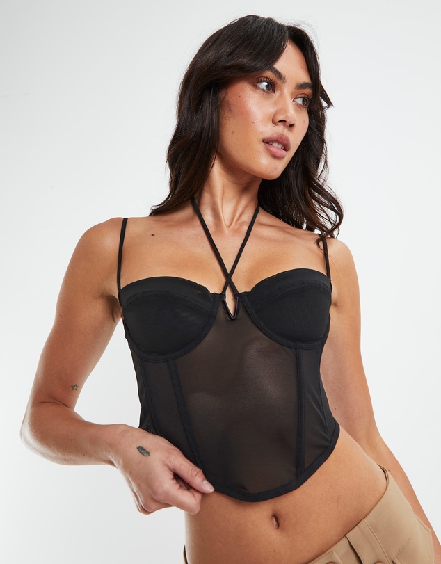 Neon Hart - Viccy Strappy Cross Front Corset