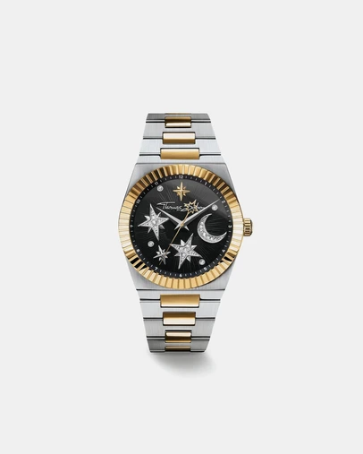 THOMAS SABO - Women's Moon and Stars Watch with Black Dial