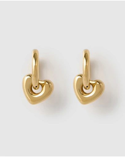 Miz Casa and Co - Serena Heart Huggie Earrings