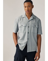NEXT - Linen Blend Short Sleeve Shirt with Cuban Collar