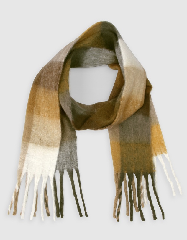 Belle & Bloom - Vail Checkered Scarf - Earth