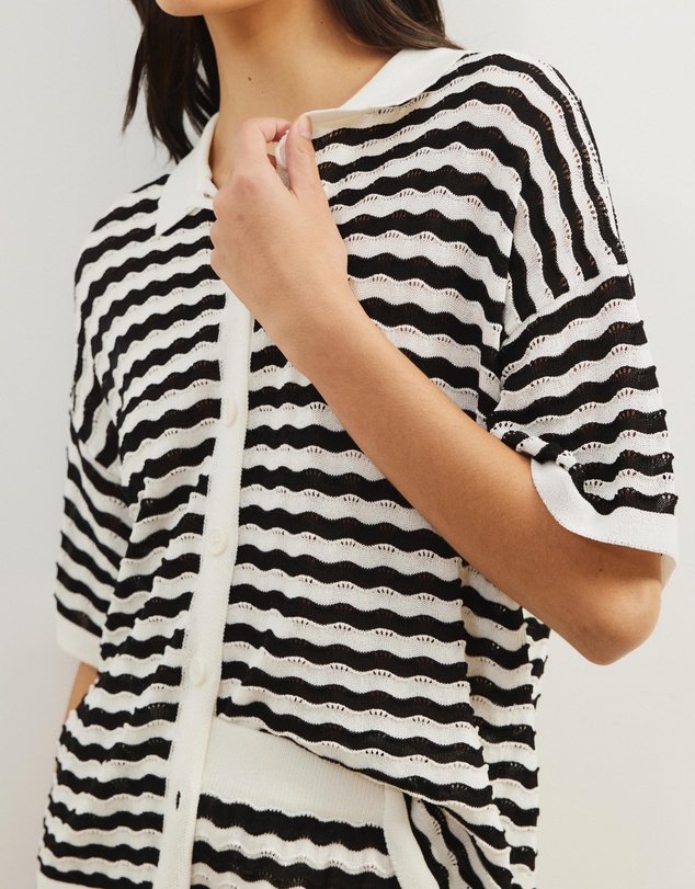 Atmos&Here - Bree Stripe Knit Top