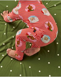 Kip&Co - I Love Christmas Spot Organic Long Sleeve Zip Romper - Babies