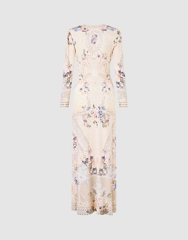 Camilla - Gathered Jersey Long Dress
