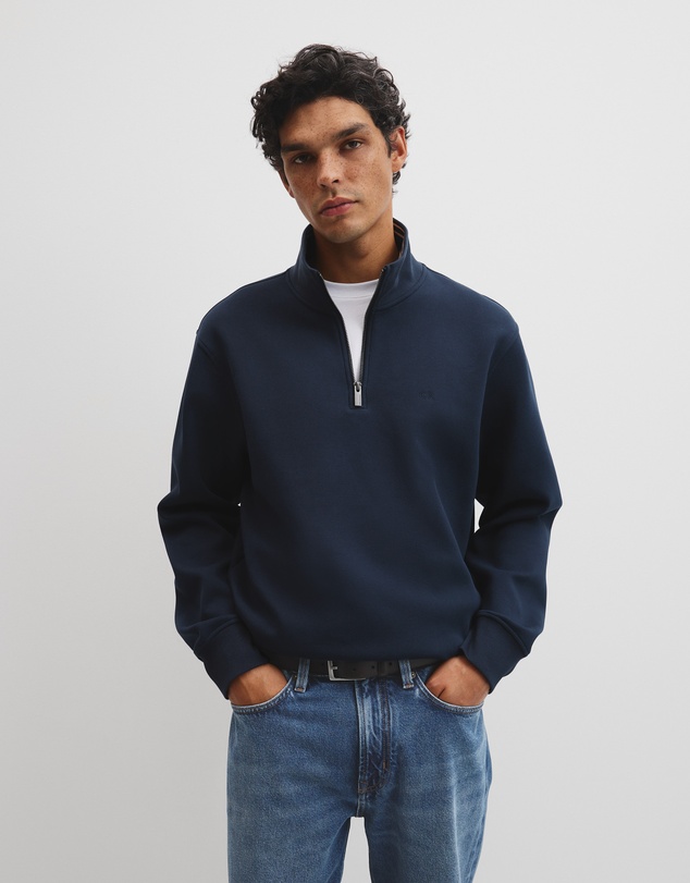 Country Road - Half Zip Texture Sweatshirt