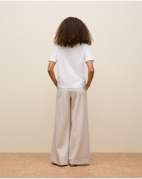 Trenery - Cotton Crew T-shirt in White