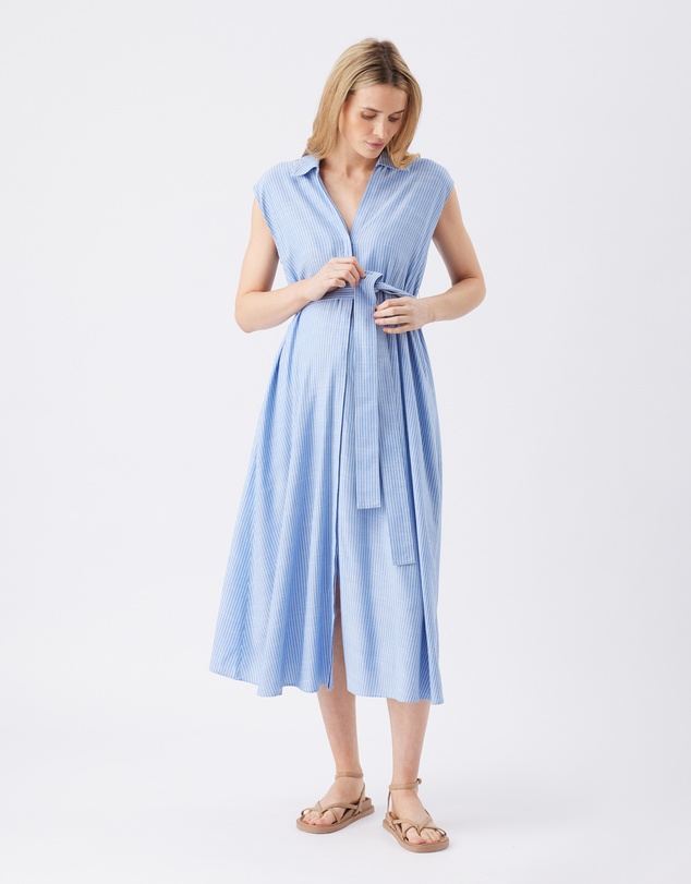 Ripe Maternity - Abby Stripe Shirt Dress