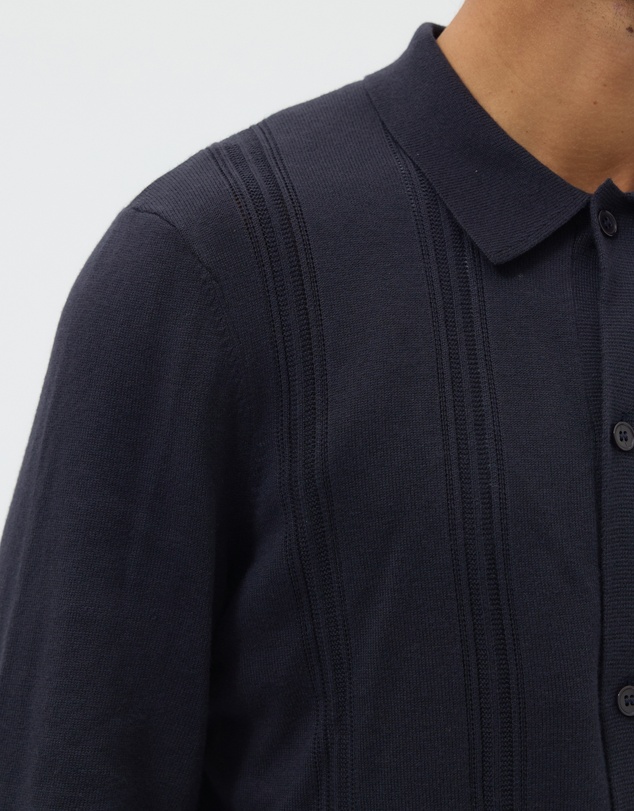 AERE - Silk Blend Textured Knit Shirt