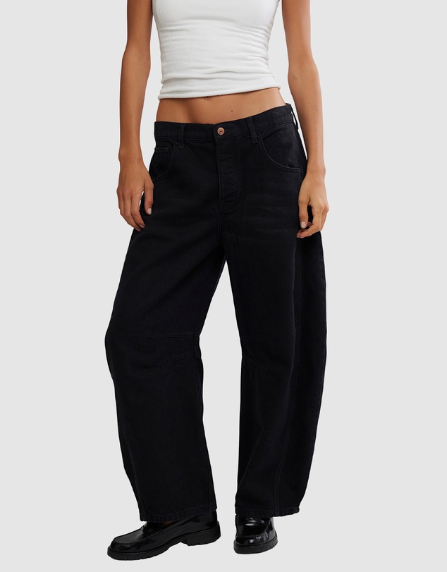 Free People - Good Luck Mid Rise Barrel Jeans