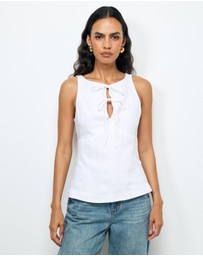 AERE - Arden Tie Front Top