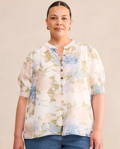Forever New Curve - Tahlia Curve Tuck Detail Blouse