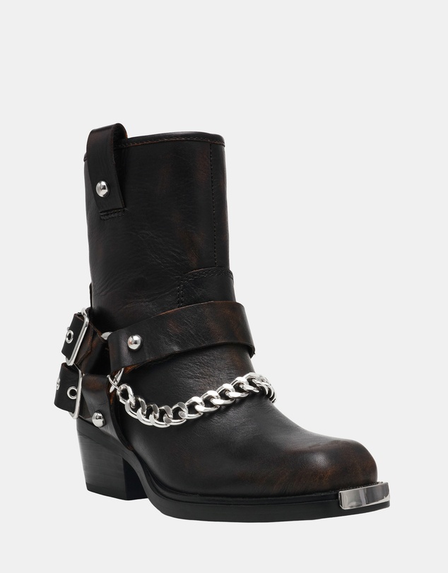 Steve Madden - Void Black Leather Boots