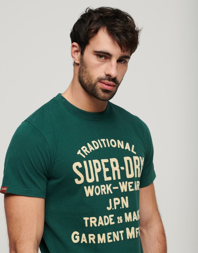 Superdry - Workwear Flock Graphic T-Shirt