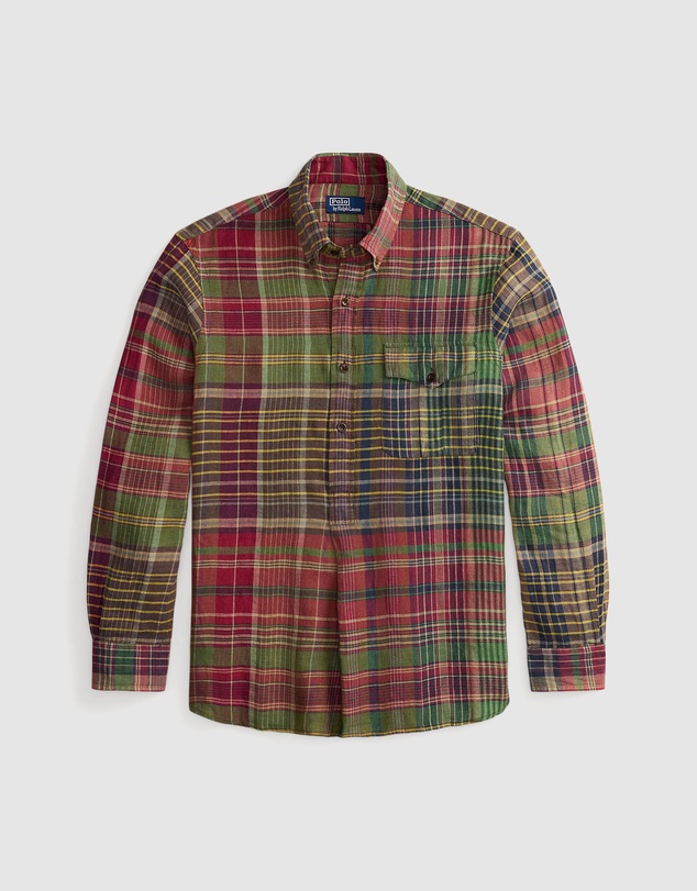 Polo Ralph Lauren - Classic Fit Plaid Linen Popover Shirt - ICONIC EXCLUSIVE