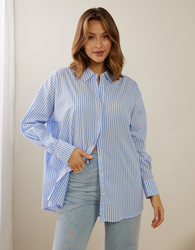 Jada Cotton Oversized Shirt by Atmosu0026Here Online | THE ICONIC | Australia